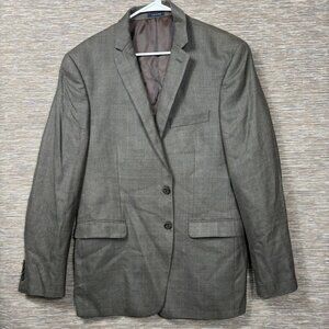 Ralph Lauren Blazer Mens 46L Brown Silk Wool Plaid Sport Coat Dillard's Jacket